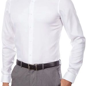 Calvin Klein Men's Dress Shirt Slim Fit Non Iron Stretch Solid